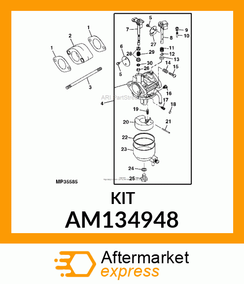 GASKET SET, CARBURETOR AM134948