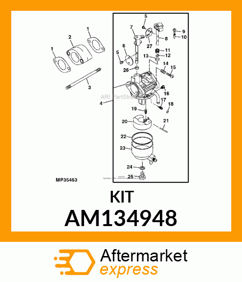 GASKET SET, CARBURETOR AM134948