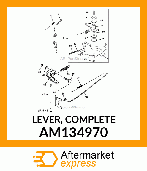 LEVER, COMPLETE AM134970