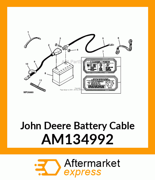 CABLE, POSITIVE BATTERY AM134992