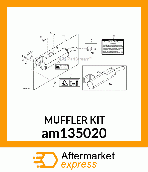 MUFFLER KIT am135020