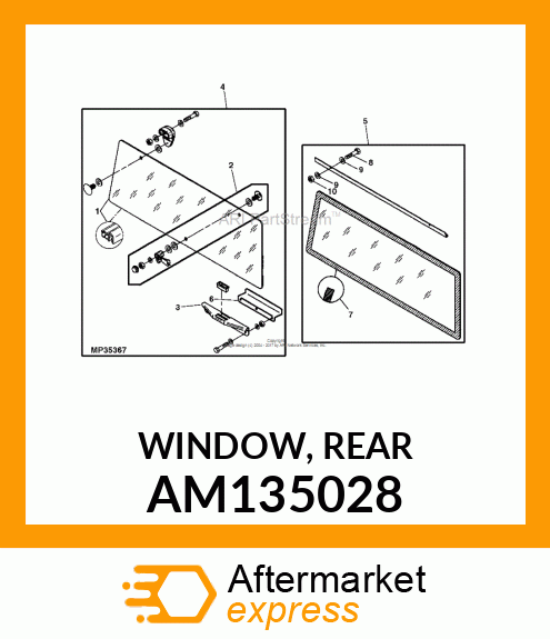 WINDOW, REAR AM135028