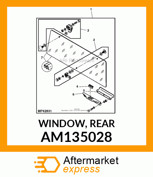 WINDOW, REAR AM135028