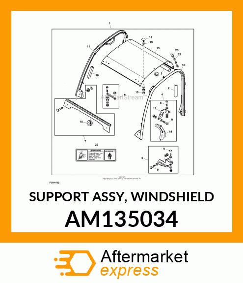SUPPORT ASSY, WINDSHIELD AM135034