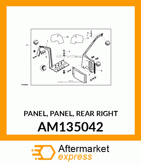 PANEL, PANEL, REAR RIGHT AM135042