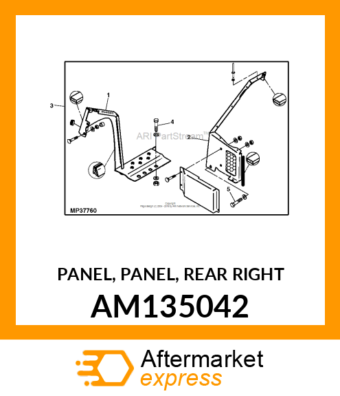 PANEL, PANEL, REAR RIGHT AM135042