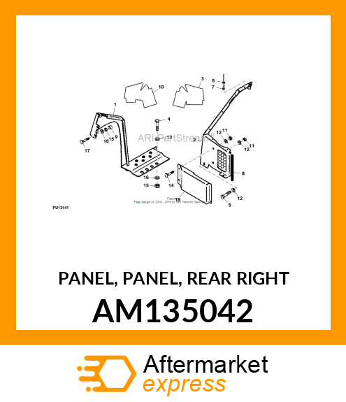 PANEL, PANEL, REAR RIGHT AM135042