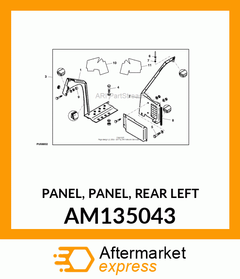 PANEL, PANEL, REAR LEFT AM135043