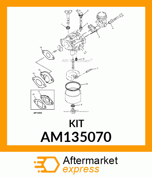 Gasket Kit - GASKET KIT, GASKET KIT, CARBURETOR AM135070