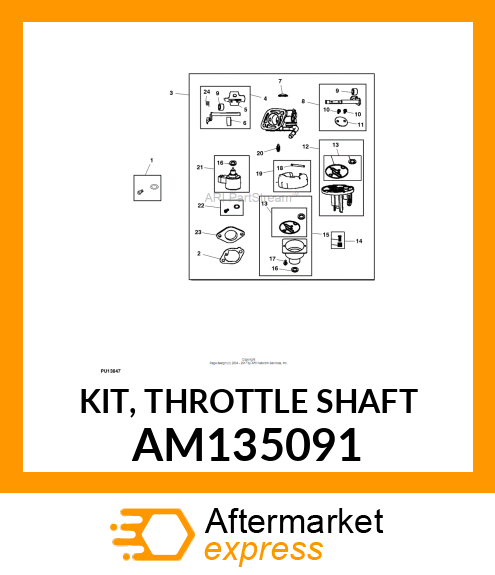 KIT, THROTTLE SHAFT AM135091