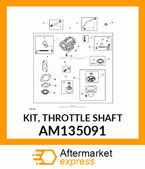 KIT, THROTTLE SHAFT AM135091