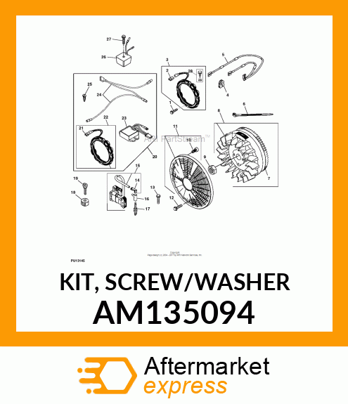 KIT, SCREW/WASHER AM135094