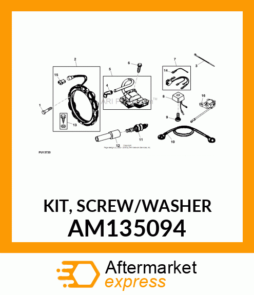 KIT, SCREW/WASHER AM135094