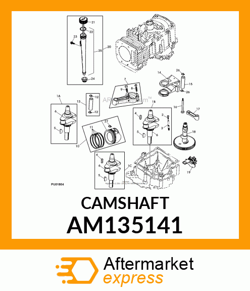 CAMSHAFT, CAMSHAFT AM135141