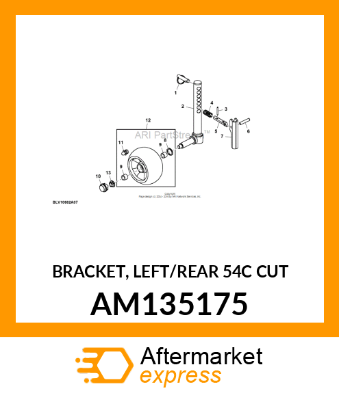 BRACKET, LEFT/REAR 54C CUT AM135175
