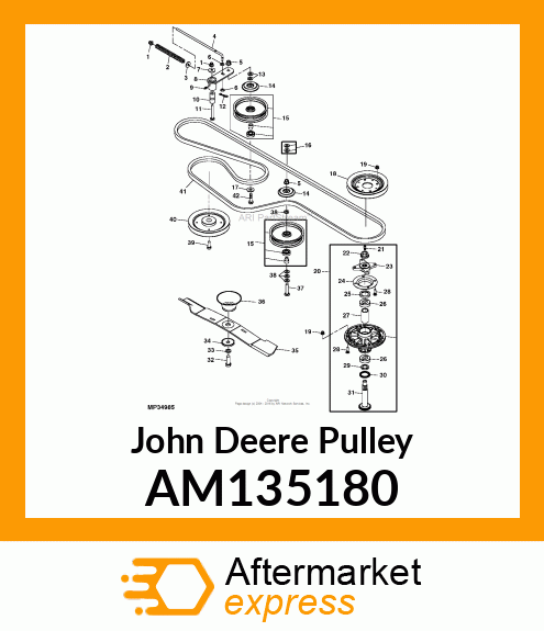 PULLEY, PULLEY ASSEMBLY AM135180