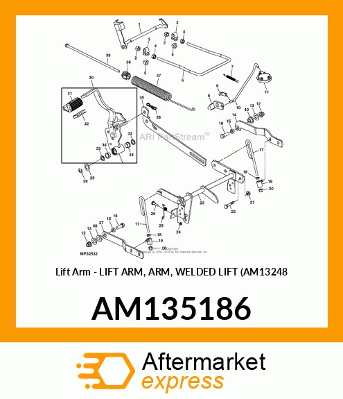 Lift Arm - LIFT ARM, ARM, WELDED LIFT (AM13248 AM135186