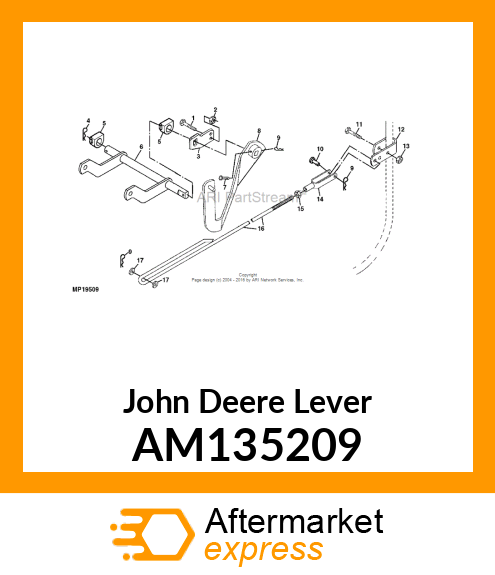 LEVER, LEVER, WELDED LIFT AM124701 AM135209