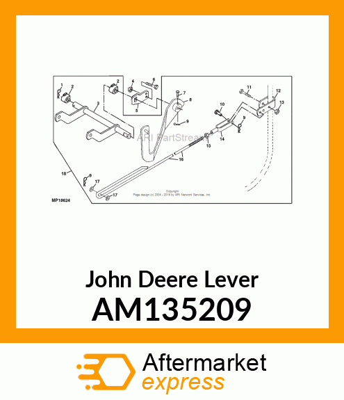 LEVER, LEVER, WELDED LIFT AM124701 AM135209