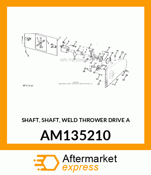 SHAFT, SHAFT, WELD THROWER DRIVE A AM135210