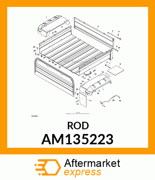 ROD, WELDED PROP amp; BOX LATCH (4X2) AM135223