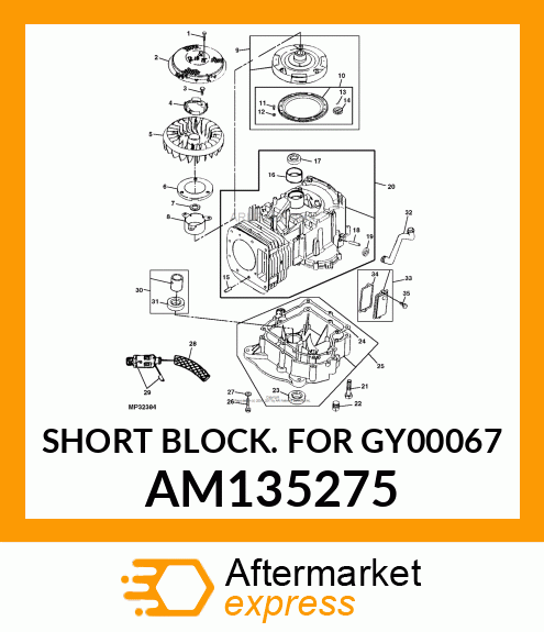 SHORT BLOCK FOR GY00067 AM135275