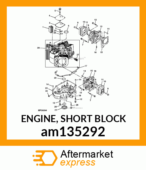 ENGINE, SHORT BLOCK am135292