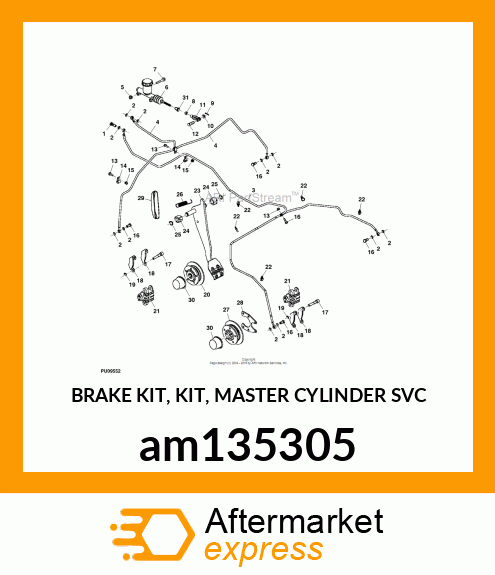 BRAKE KIT, KIT, MASTER CYLINDER SVC am135305