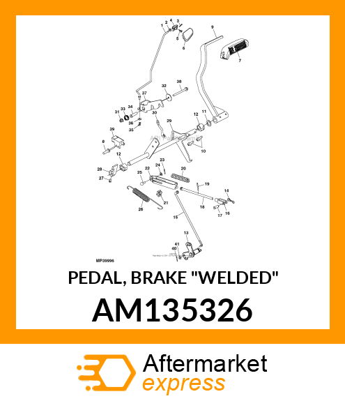 PEDAL, BRAKE "WELDED" AM135326
