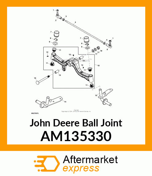 BALL JOINT, JOINT, LH M12 BALL AM135330