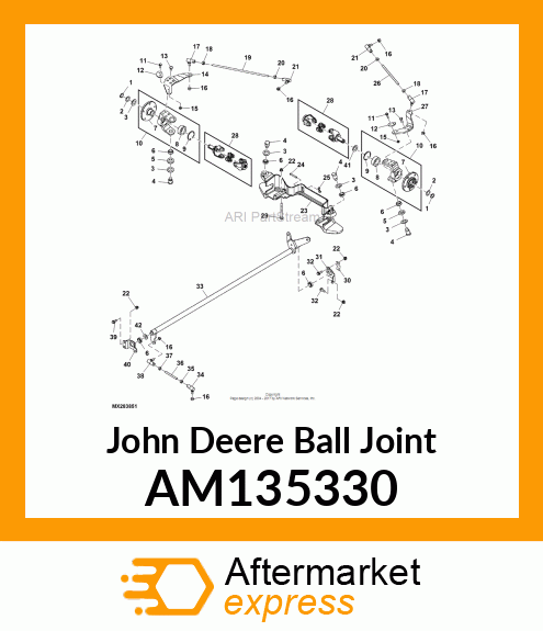 BALL JOINT, JOINT, LH M12 BALL AM135330