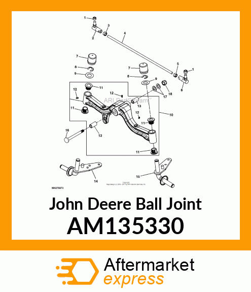 BALL JOINT, JOINT, LH M12 BALL AM135330