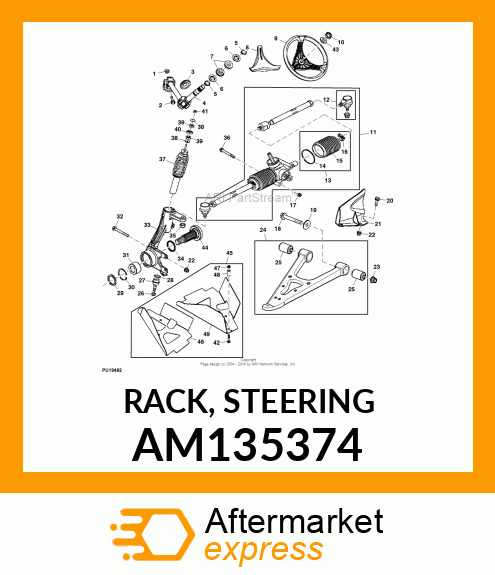 RACK, STEERING AM135374