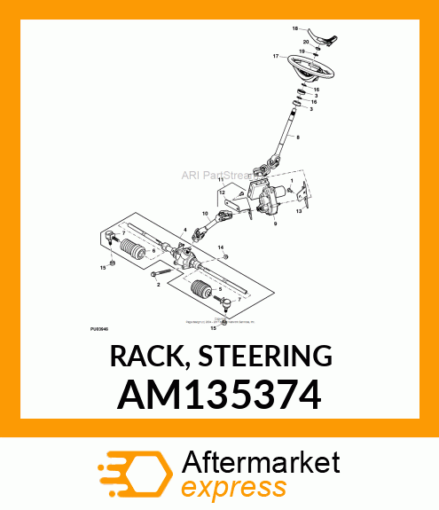 RACK, STEERING AM135374