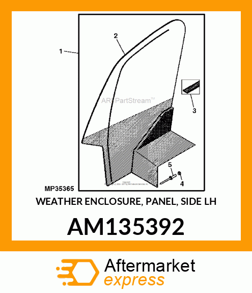 WEATHER ENCLOSURE, PANEL, SIDE LH AM135392