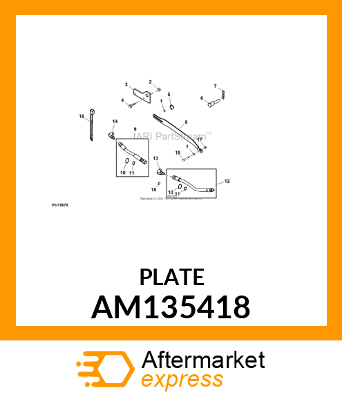 BRACKET, WELDED LIFT PIN AM135418