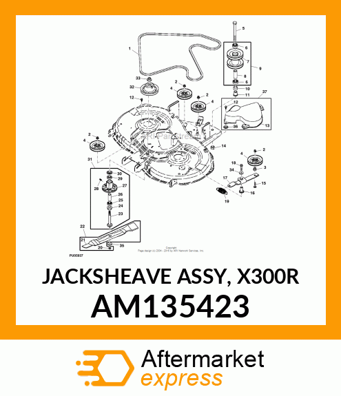 JACKSHEAVE ASSY, X300R AM135423