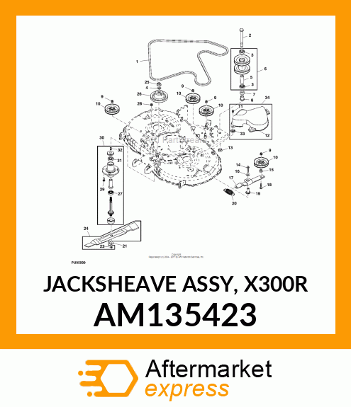 JACKSHEAVE ASSY, X300R AM135423