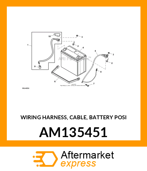 WIRING HARNESS, CABLE, BATTERY POSI AM135451