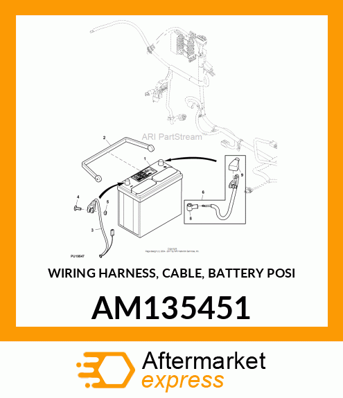 WIRING HARNESS, CABLE, BATTERY POSI AM135451