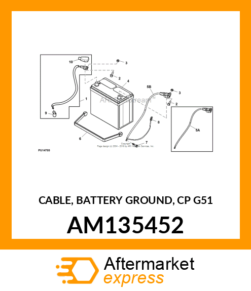 CABLE, BATTERY GROUND, CP G51 AM135452