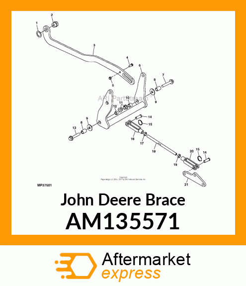 WELDMENT, PIVOT BRACE AM135571