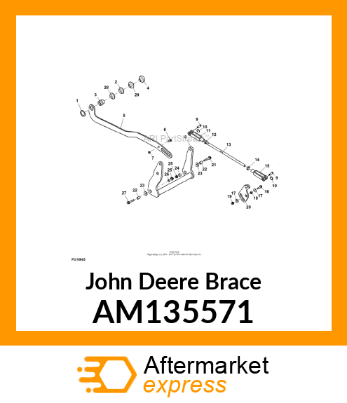 WELDMENT, PIVOT BRACE AM135571