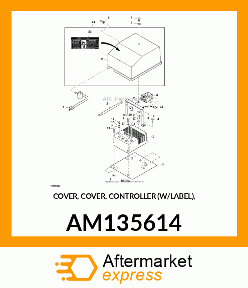 COVER, COVER, CONTROLLER (W/LABEL), AM135614