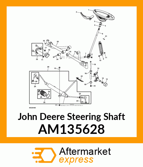 SHAFT, STEERING COLUMN AM135628