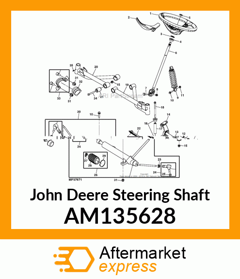 SHAFT, STEERING COLUMN AM135628