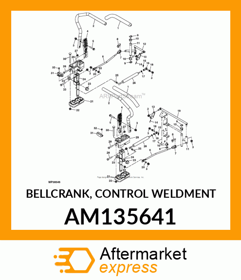 BELLCRANK, CONTROL WELDMENT AM135641