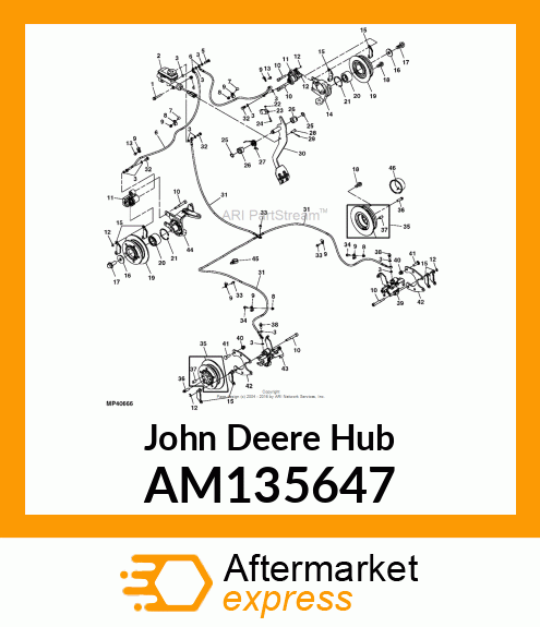 HUB, REAR BRAKE ROTOR ASSEMBLY AM135647