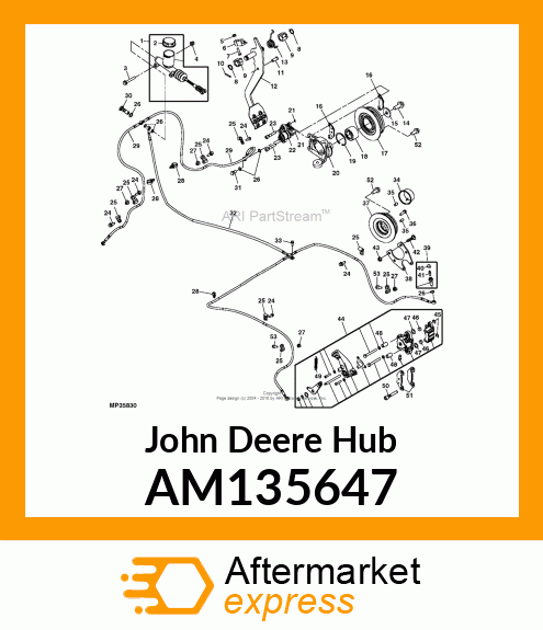 HUB, REAR BRAKE ROTOR ASSEMBLY AM135647