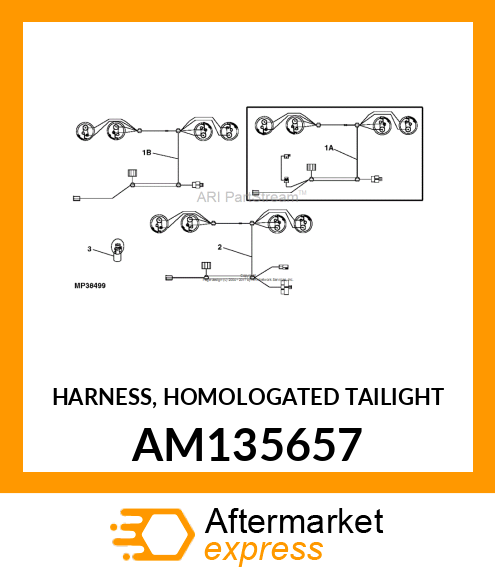 HARNESS, HOMOLOGATED TAILIGHT AM135657